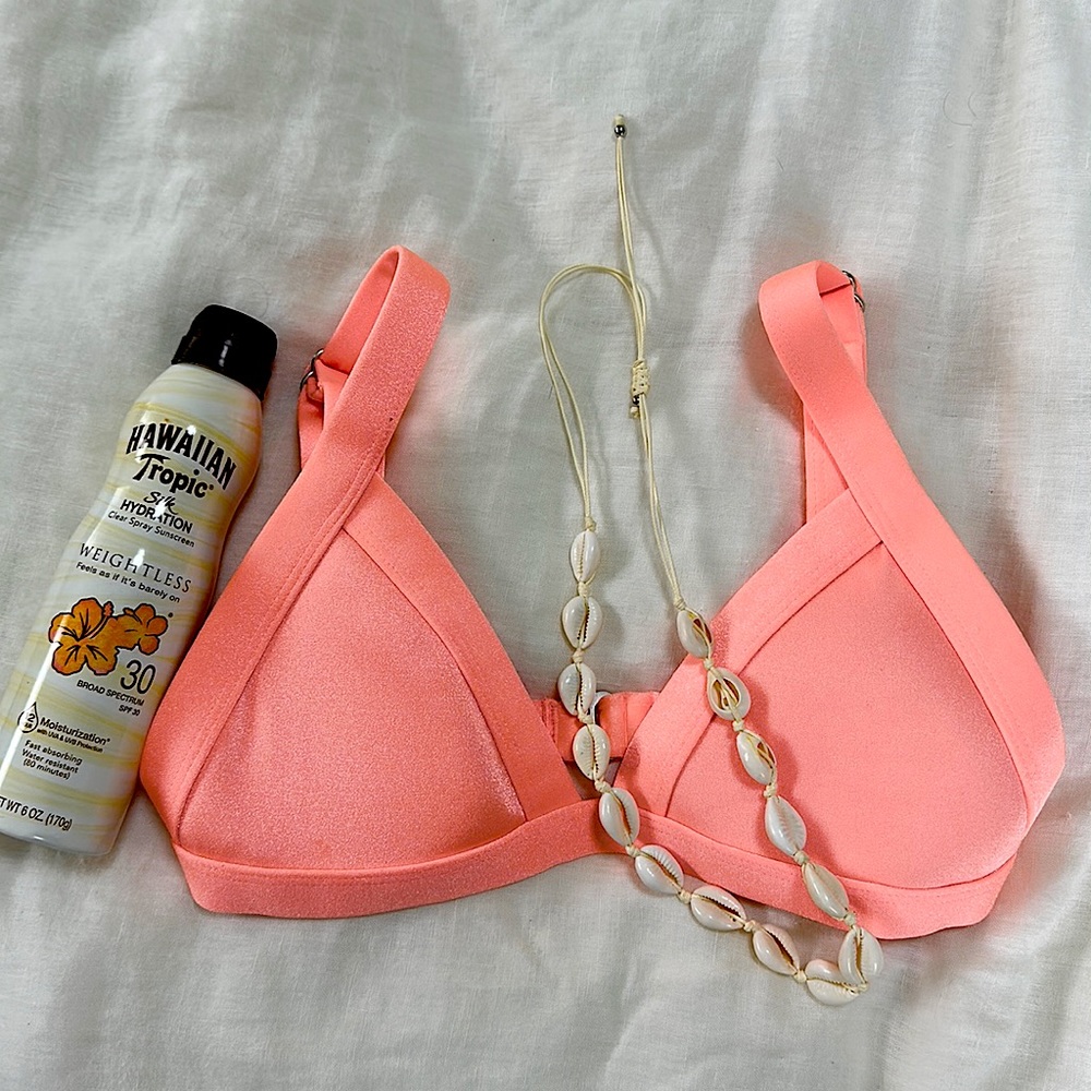 Medium OneOne coral velvet swim top